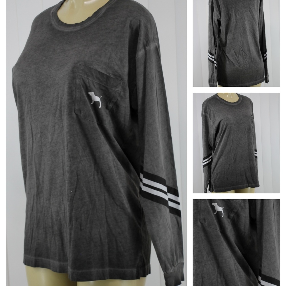 VICTORIA'S SECRET PINK GRAPHIC LONG SLEEVE SHIRT